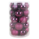 Kerstballen mix kunststof 25 stuks aubergine