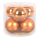 Kerstballen mix glas 6 stuks rood koper