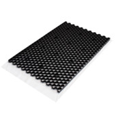 Grindrooster zwart kunststof met worteldoek 120x80 cm, dikte 3cm