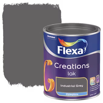 Flexa Creations binnenlak zijdeglans industrial grey 750 ml