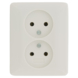 Gira ST55 Inbouw Dubbel Stopcontact Wit