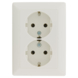 Jung AS500 Inbouw Dubbel Geaard Stopcontact Wit