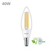Philips ultra efficient LED E14 kaars 40W 2700K