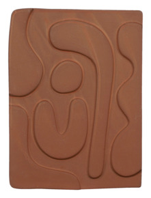 Muurdecoratie terra - l20,5xb27,5xh1,5cm
