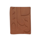 Muurdecoratie terra - l18,5xb24xh1,5cm