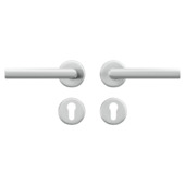 AXA deurkrukset Curve Milan aluminium rozet met cilinderplaat