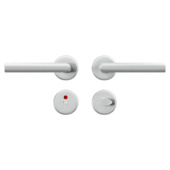 AXA deurkrukset Curve Milan aluminium rozet met wc-/badkamergarnituur