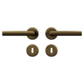 AXA deurkrukset Curve Milan brons rozet met sleutelplaat