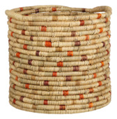 Mand rond geblokt h37xd40 cm