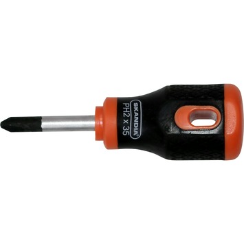 Skandia schroevendraaier kruiskop PH2x35 mm stubby
