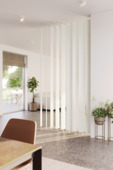 Roomdivider ellips lamellen wit 18x240 cm