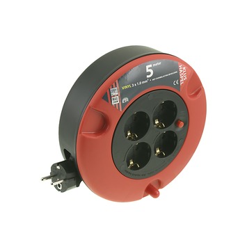 ETM kabelbox H05VVF zwart/rood 5 m