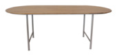 KARWEI eettafel Olivia light teak look metaal 215x90 cm