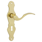 Karwei deurkruk set Lepel ovaal schild sleutelgat 56 mm messing glans