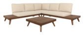 KARWEI loungeset Bordeaux walnut hout