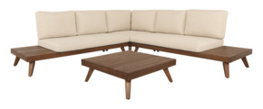 KARWEI loungeset Bordeaux walnut hout