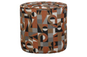WOOOD Poef Tim grafisch roest melange