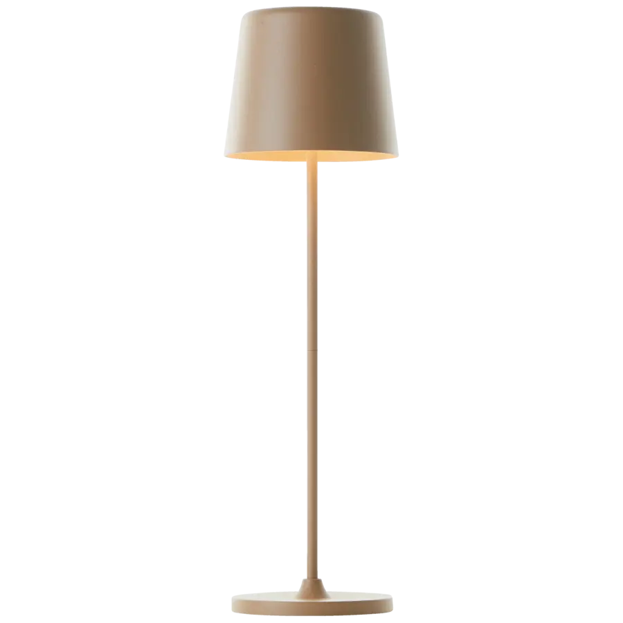 Tafellamp Kaami draagbaar LED 2W voor buiten met USB oplaadbare accu, Cappuccino