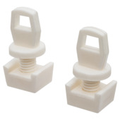 Intensions eindstopper gordijnrail Plus wit 2 stuks