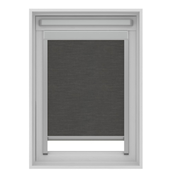 KARWEI rolgordijn dakraam 28207 antraciet zwart structuur verduisterend op maat