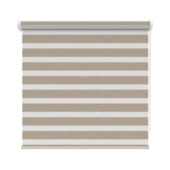 KARWEI duo rolgordijn lichtdoorlatend draaikiepraam 21076 bruin structuur