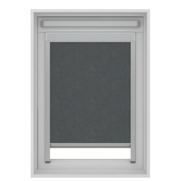 KARWEI rolgordijn dakraam 28210 grijs antraciet structuur verduisterend op maat