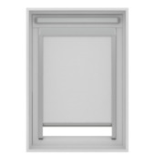 KARWEI rolgordijn dakraam 28196 wit zilveren achterzijde verduisterend op maat