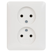 Karwei Gira ST55 Inbouw Dubbel Stopcontact Wit aanbieding