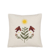 Sierkussen vogel paars - l45xb45xh10cm