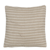 Sierkussen streep l.bruin - l65xb65xh12cm