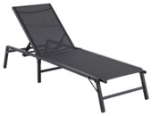 KARWEI ligbed Aad zwart kunststof 186 cm