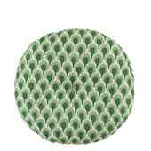 Sierkussen rond ruit groen - h10xd45cm