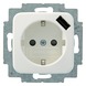 Busch-Jaeger Reflex SI stopcontact geaard en USB-poort wit
