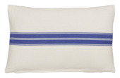 Sierkussen streep blauw - l55xb35xh10cm