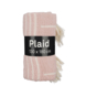 Plaid streep l.roze - l180xb130cm