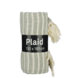 Plaid streep l.groen - l180xb130cm