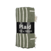 Plaid streep d.groen - l180xb130cm