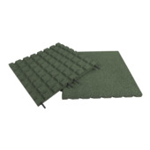 Rubber terrastegel groen 40x40 cm - Per stuk