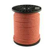 Ledent touw gedraaid oranje polypropyleen 8 mm per meter