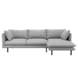 KARWEI Chaise longue Gayle rechts geschuurd grijs