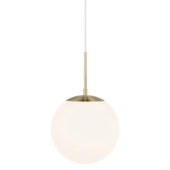 Nordlux hanglamp Grant opaal messing Ø25cm E27