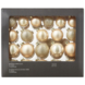 Kerstballen mix glas 42 stuks champagne