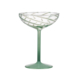 Champagne glas met groene swirls 