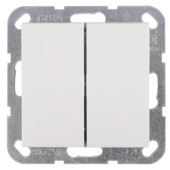 Gira ST55 inbouw wissel-/wisselschakelaar wit