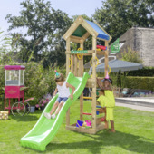 Speeltoestel Jungle Gym Patio grenen geïmpregneerd met glijbaan groen