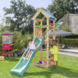 Speeltoestel Jungle Gym Patio douglas met glijbaan donker groen