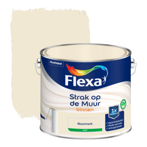 Flexa Strak op de Muur muurverf mat roomwit 2,5 liter