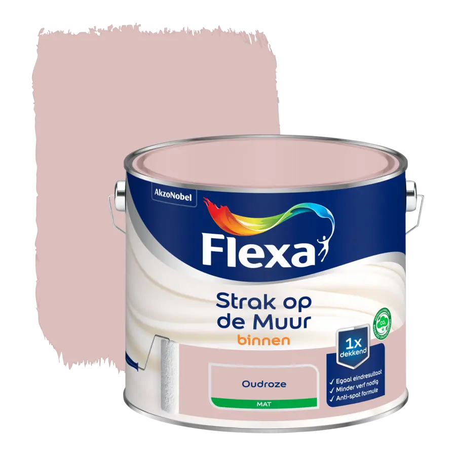 Flexa Strak op de Muur muurverf oudroze 2,5 l