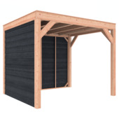 Overkapping Douglas zwart Zweeds Rabat 305x255cm