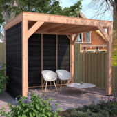 Overkapping Douglas zwart Zweeds Rabat 305x255cm